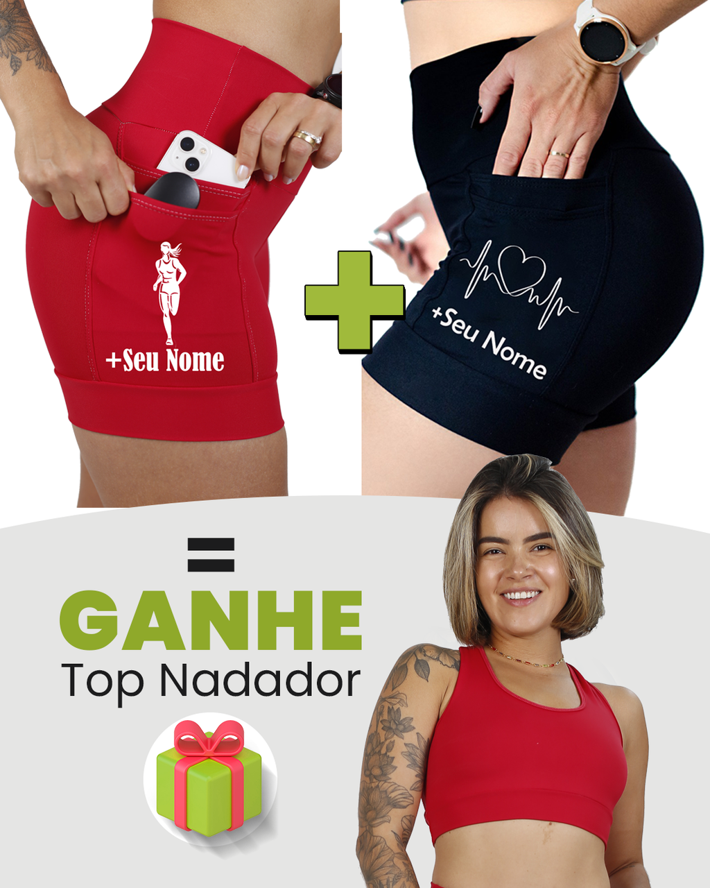 Kit Shorts Feminino + Top