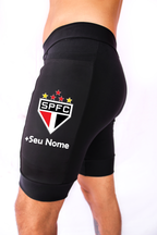 Bermuda Masc Preta São Paulo + Nome