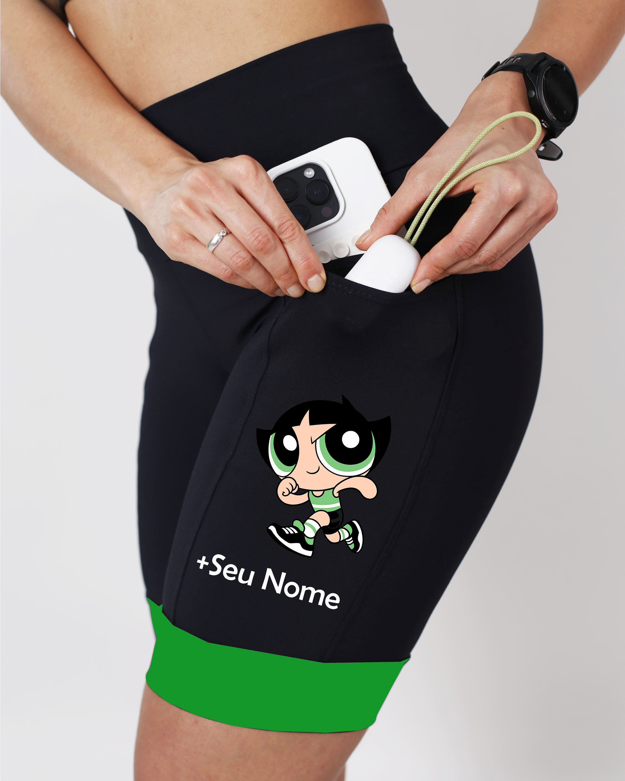 Bermuda Super Poderosa Corredora Verde