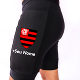 Bermuda Masc Preta Flamengo + Nome
