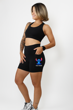 Short Preto Stitch + Seu Nome