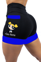 Short Feminino Super Poderosa Azul