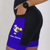 Bermuda  Super Poderosa Preta/Azul