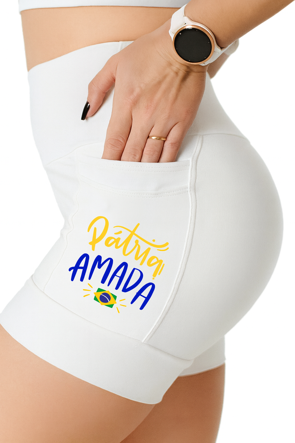 Shorts Branco Patria Amada
