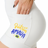 Shorts Branco Patria Amada