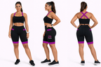 Bermuda Preto/Roxo Borboletas + Nome