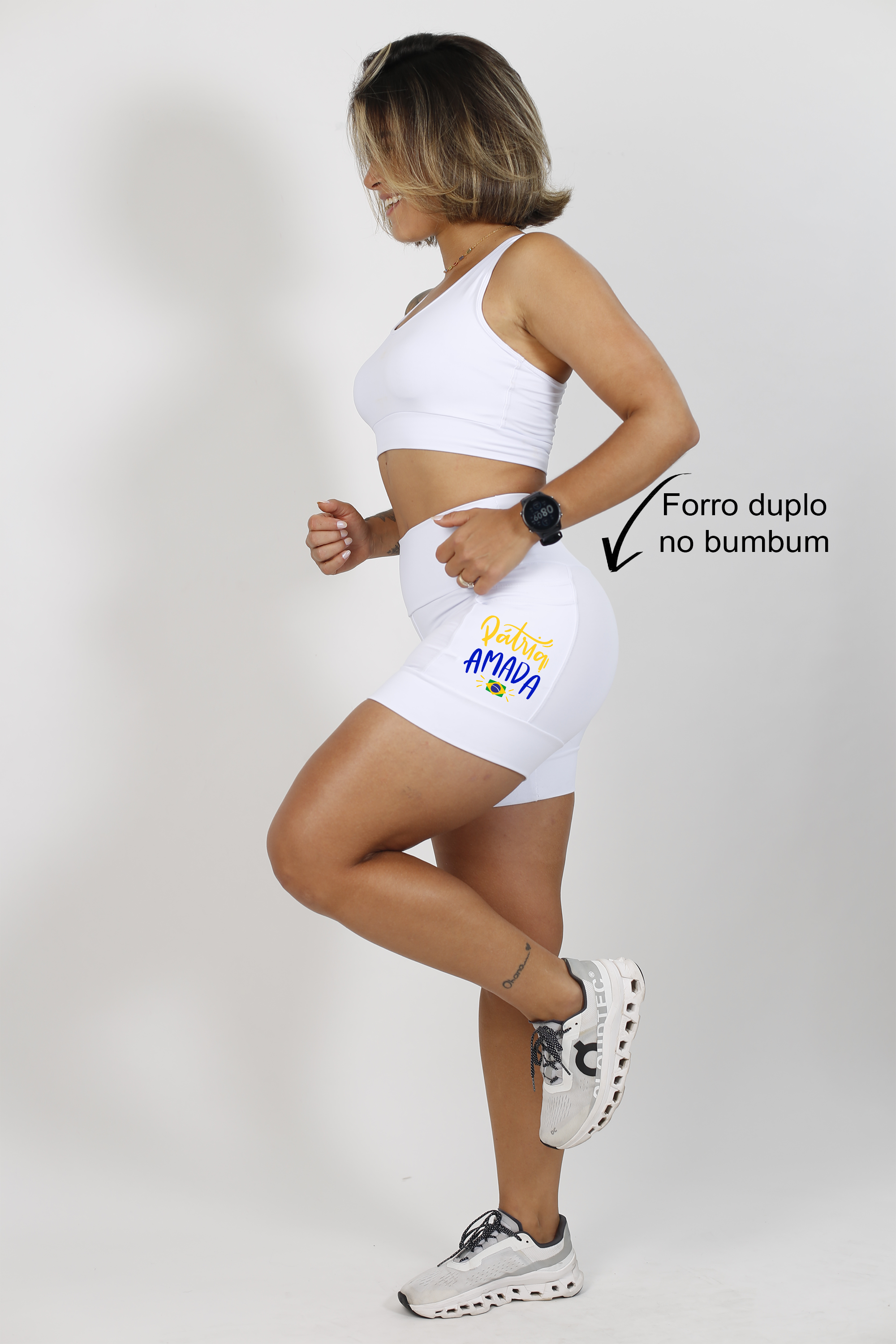 Shorts Branco Patria Amada