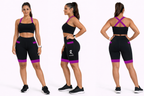 Bermuda Preto/Roxo Corredora + Nome