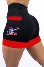 Shorts Preto/Vermelho Papaleguas