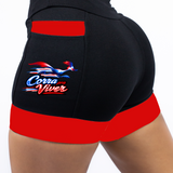 Shorts Preto/Vermelho Papaleguas