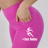 Shorts Rosa Corredora+Seu Nome