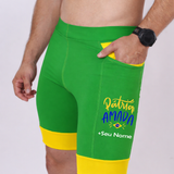 Bermuda Masc Verde/Amarelo Patria Amada + Seu nome
