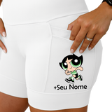 Short Feminino Branco Super Poderosa Docinho