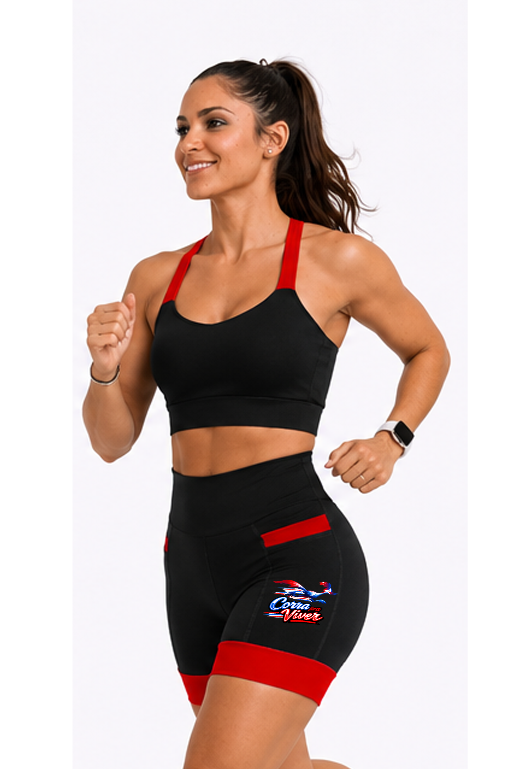 Shorts Preto/Vermelho Papaleguas
