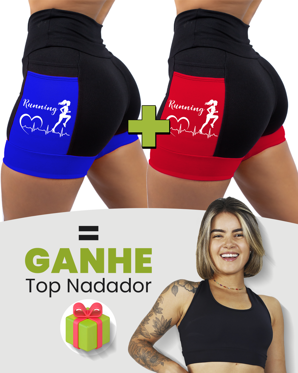 Kit Shorts Feminino + Top