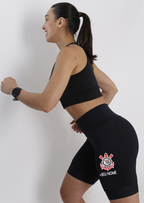 Bermuda Feminina Preta Corinthians +Seu nome