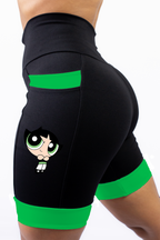 Bermuda Feminina Preta/Verde Docinho ( Pronta Entrega)
