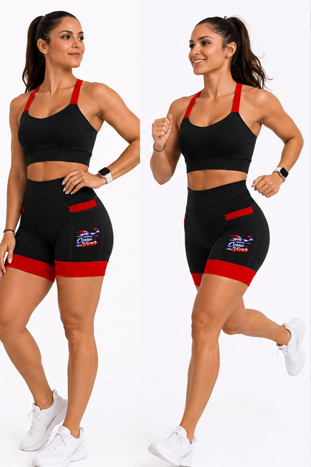 Shorts Preto/Vermelho Papaleguas
