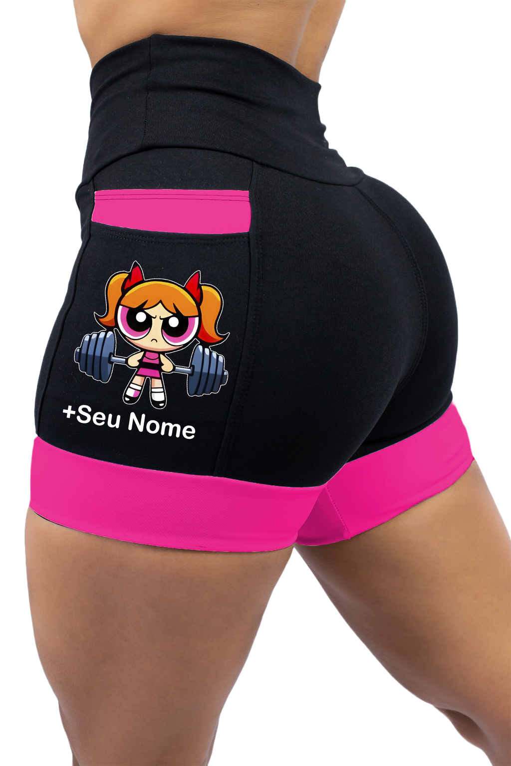 Short Feminino Super Poderosa Florzinha Fitness