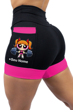 Short Feminino Super Poderosa Florzinha Fitness