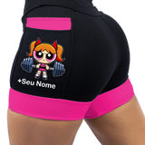 Short Feminino Super Poderosa Florzinha Fitness