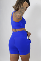 Shorts Azul Eu Amo Correr