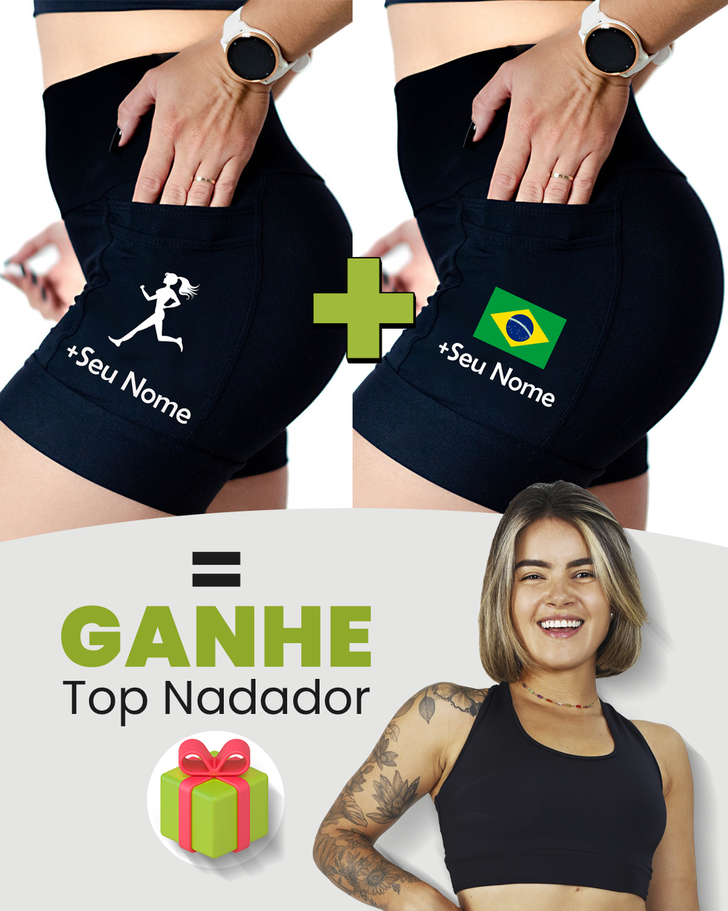 Kit Shorts Feminino + Top