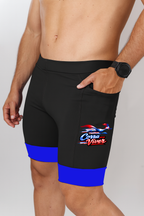 Bermuda Masculino Preta/Azul  Papaleguas