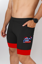 Bermuda Masculino Preta/Vermelho Papaleguas