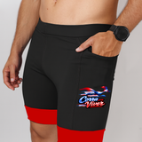 Bermuda Masculino Preta/Vermelho Papaleguas