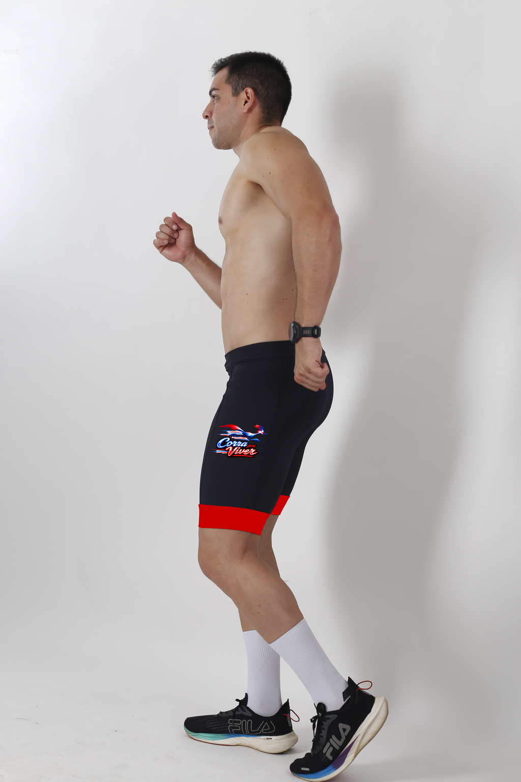 Bermuda Masculino Preta/Vermelho Papaleguas