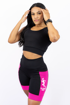 Bermuda Personalizada Nome+Corredora (Preta/Rosa)