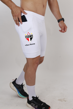 Bermuda Masc Branca São Paulo + Nome