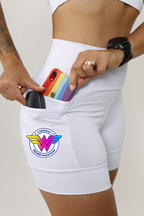 Shorts Branco Prova Mulher Maravilha