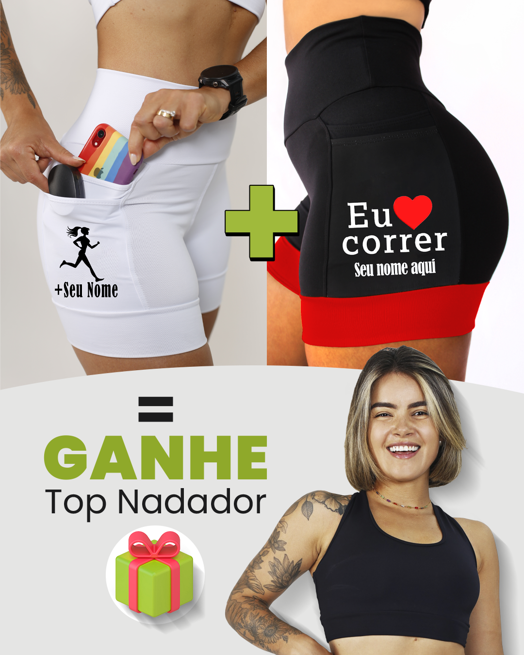 Kit Shorts Feminino + Top