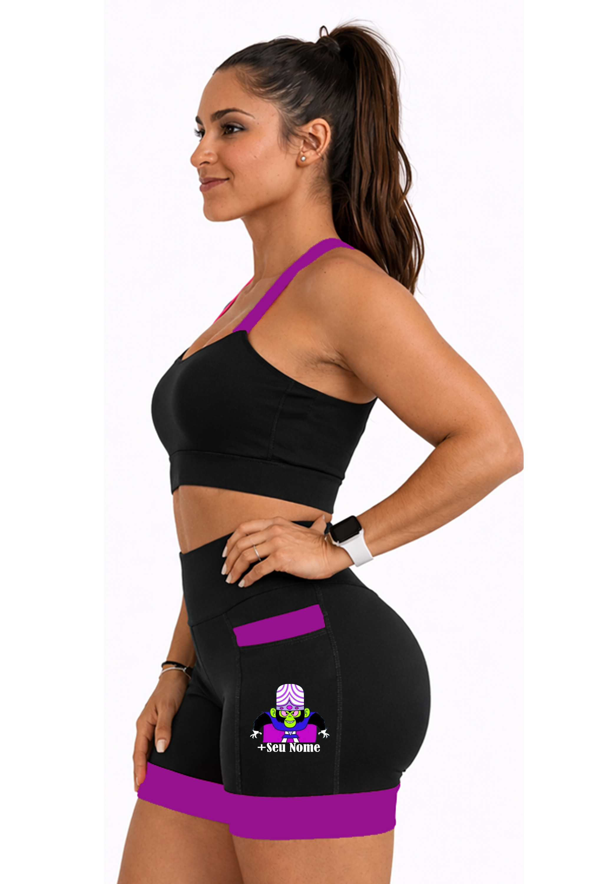 Short Feminino  Roxo Macaco Louco