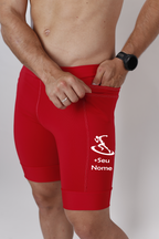 Bermuda Masc Vermelha Corredor  + Nome