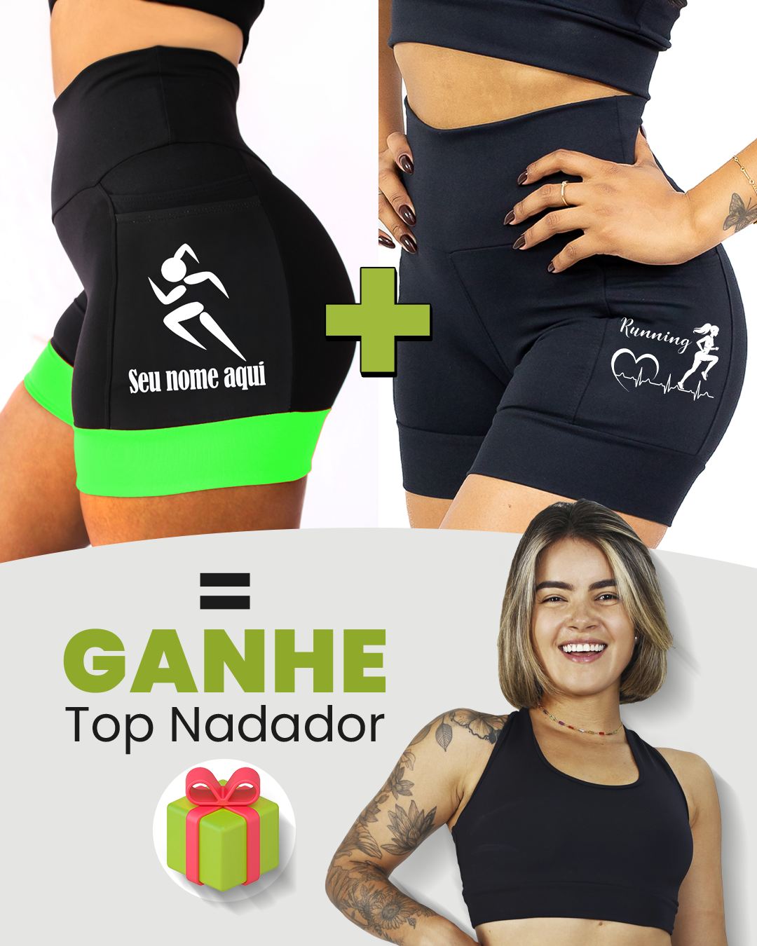 Kit Shorts Feminino + Top