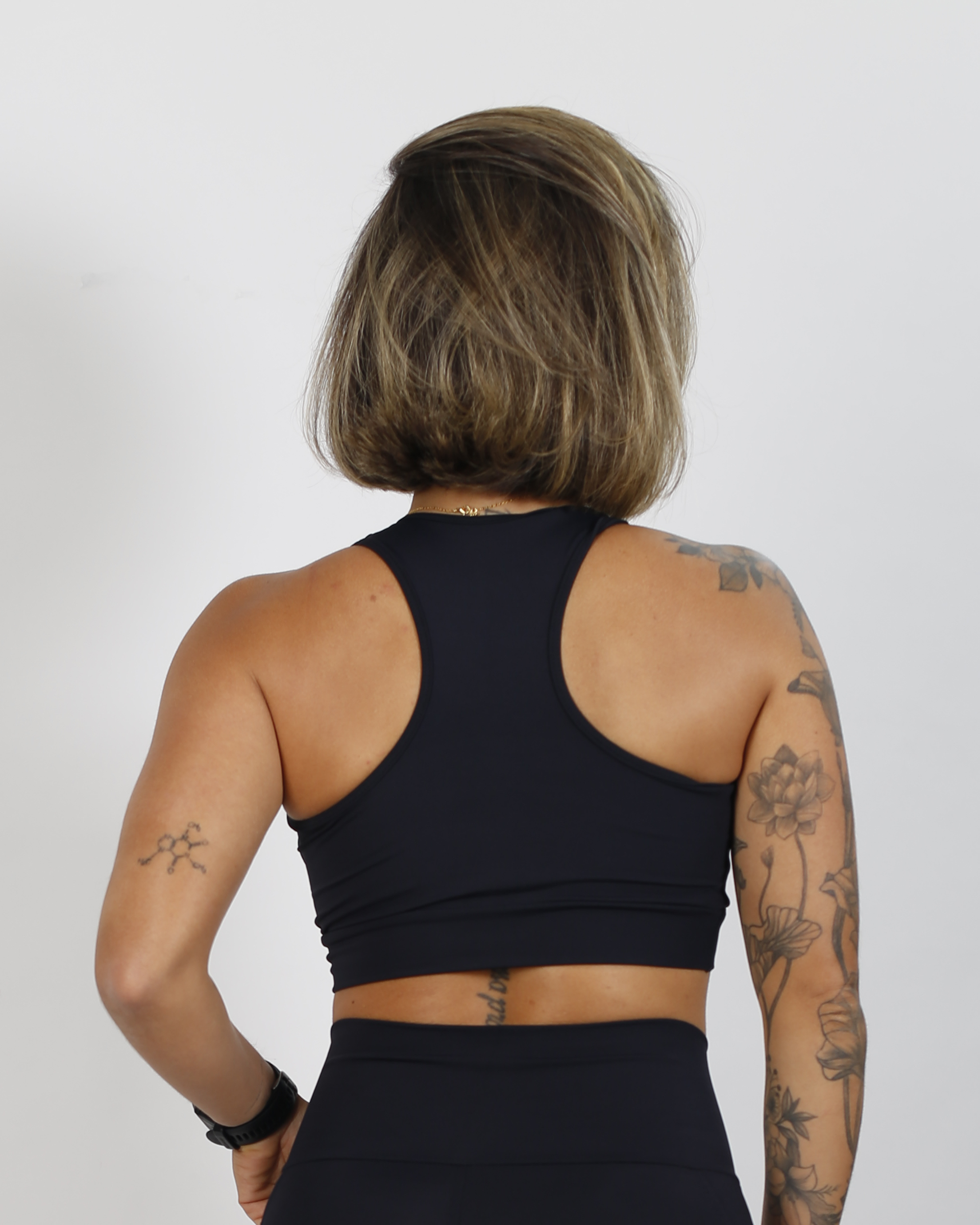 Top Nadador de Compressão Preto Mulher Maravilha