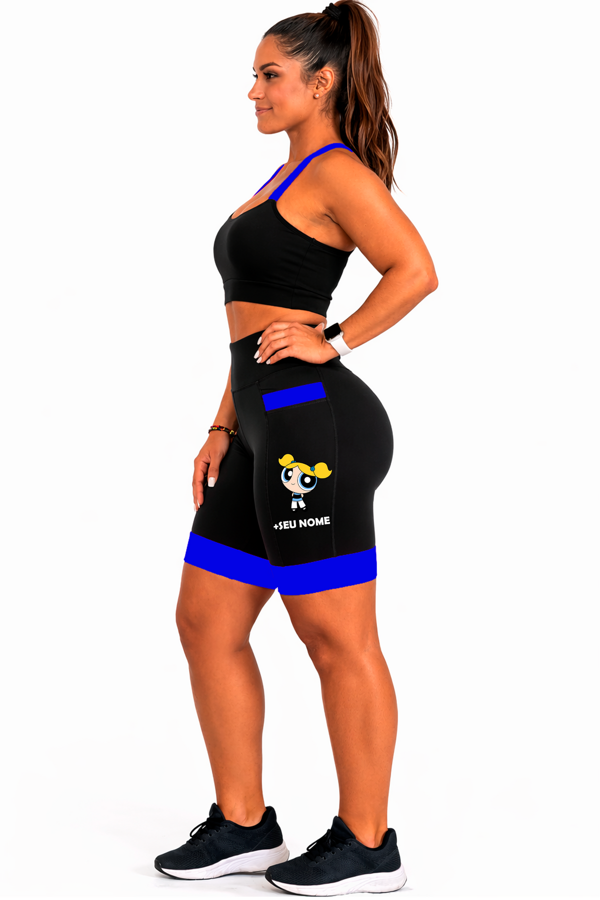 Bermuda Fem Super Poderosa Azul