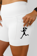 Shorts Branco Corredora( Pronta Entrega)