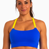 Top Faixa Azul/Amarelo com Bojo Coleção Brasil