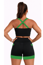 Top Fitness Preto/Verde Docinho