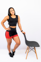 Shorts Preto/Vermelho