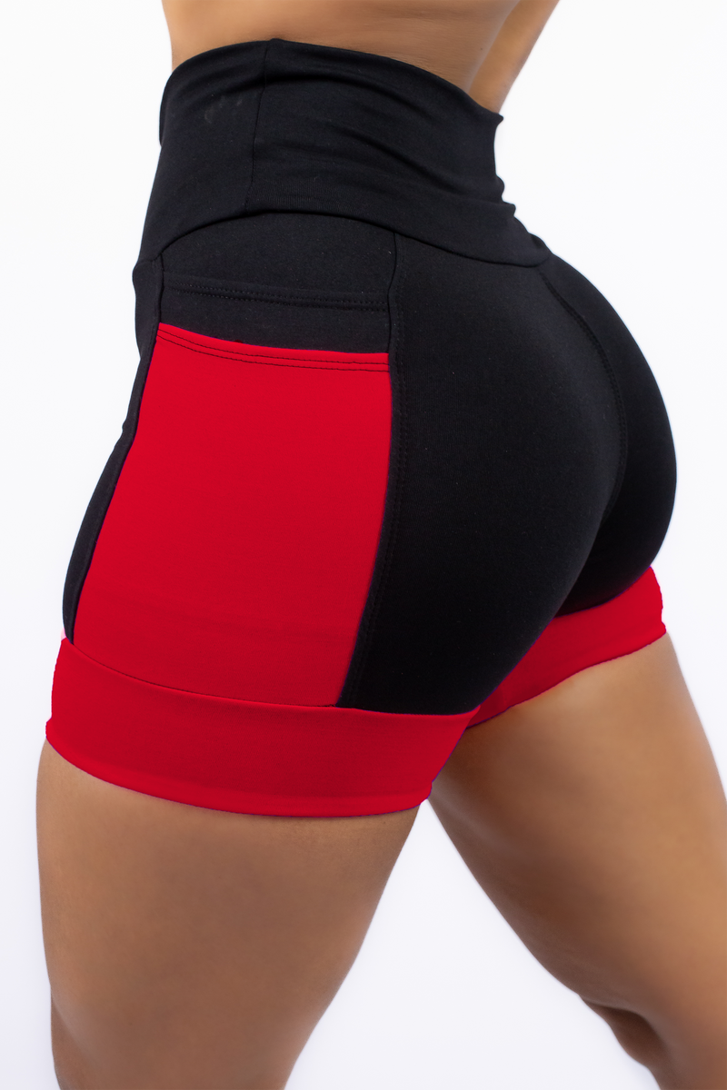 Shorts Preto/Vermelho