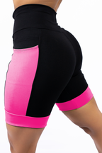Bermuda Feminina Preta/Rosa