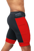 Bermuda Masculina Preta/Vermelho