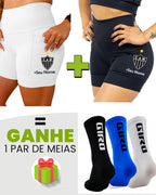 Kit Shorts Feminino + Meia