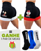 Kit Shorts Feminina + Meia
