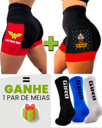 Kit Shorts Feminino + Meia